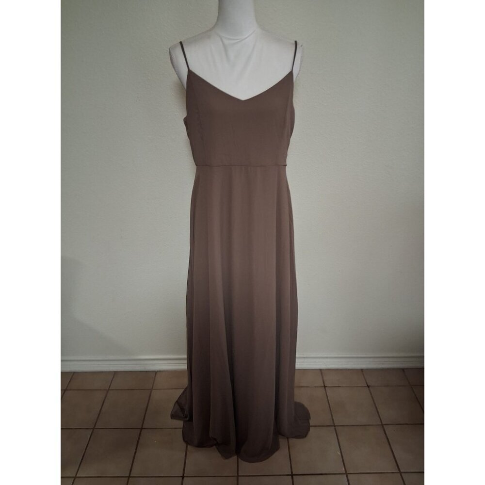 NWOT Show me Your MuMu Formal Faith Maxi Dress Floor Length Taupe Size XL